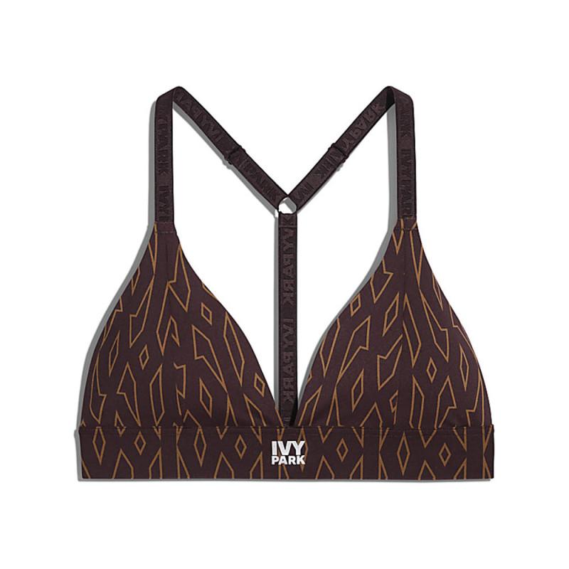 Ivy Park Low Support Triangle Bra Night Red/Wild Brown | Size S
