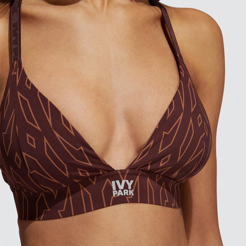 Ivy Park Low Support Triangle Bra Night Red/Wild Brown | Size S