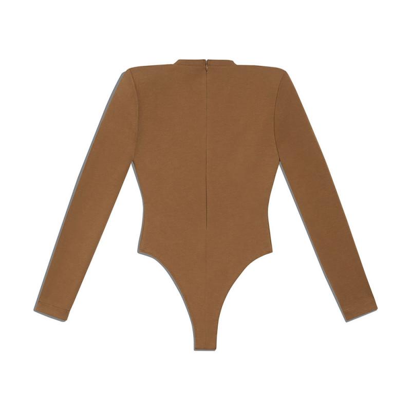 Ivy Park 3 Stripe Bodysuit Wild Brown | Size S