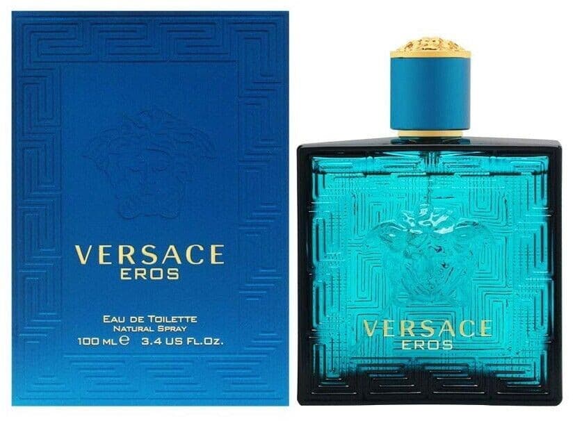 Versace Eros Eau de Toilette Spray for Men, 3.4 Fl Oz