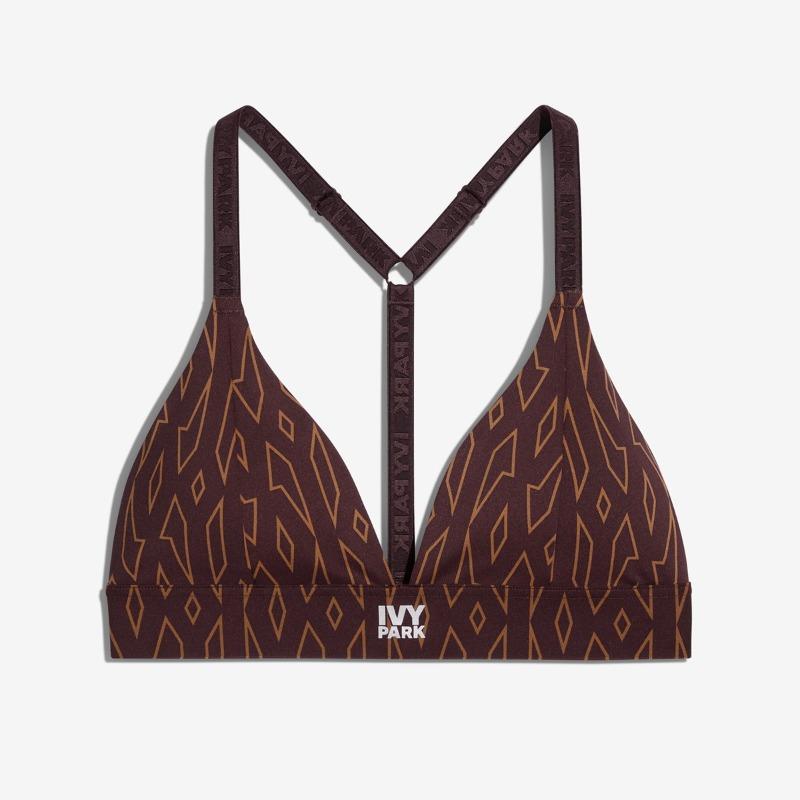 Ivy Park Low Support Triangle Bra Night Red/Wild Brown | Size S
