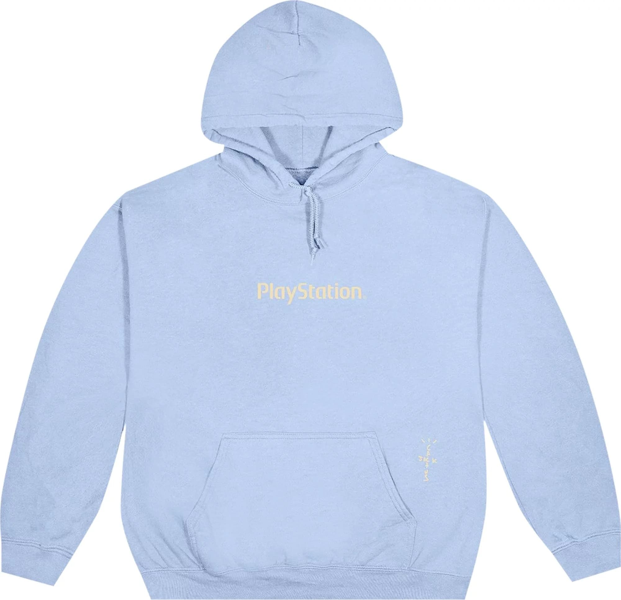 Travis Scott Cactus Jack Motherboard Hoodie I Light Blue