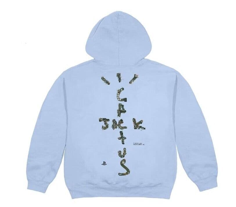 Travis Scott Cactus Jack Motherboard Hoodie I Light Blue