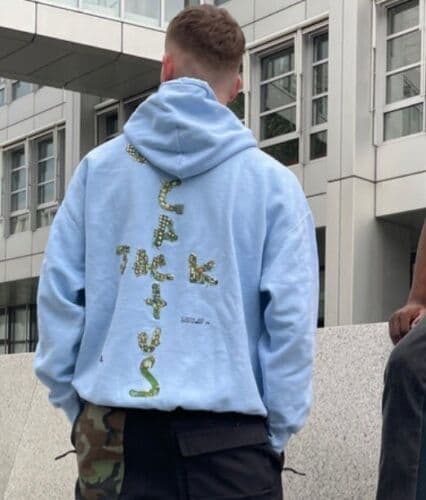 Travis Scott Cactus Jack Motherboard Hoodie I Light Blue