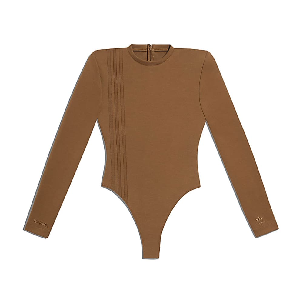 Adidas Ivy Park 3 Stripe Bodysuit Wild Brown