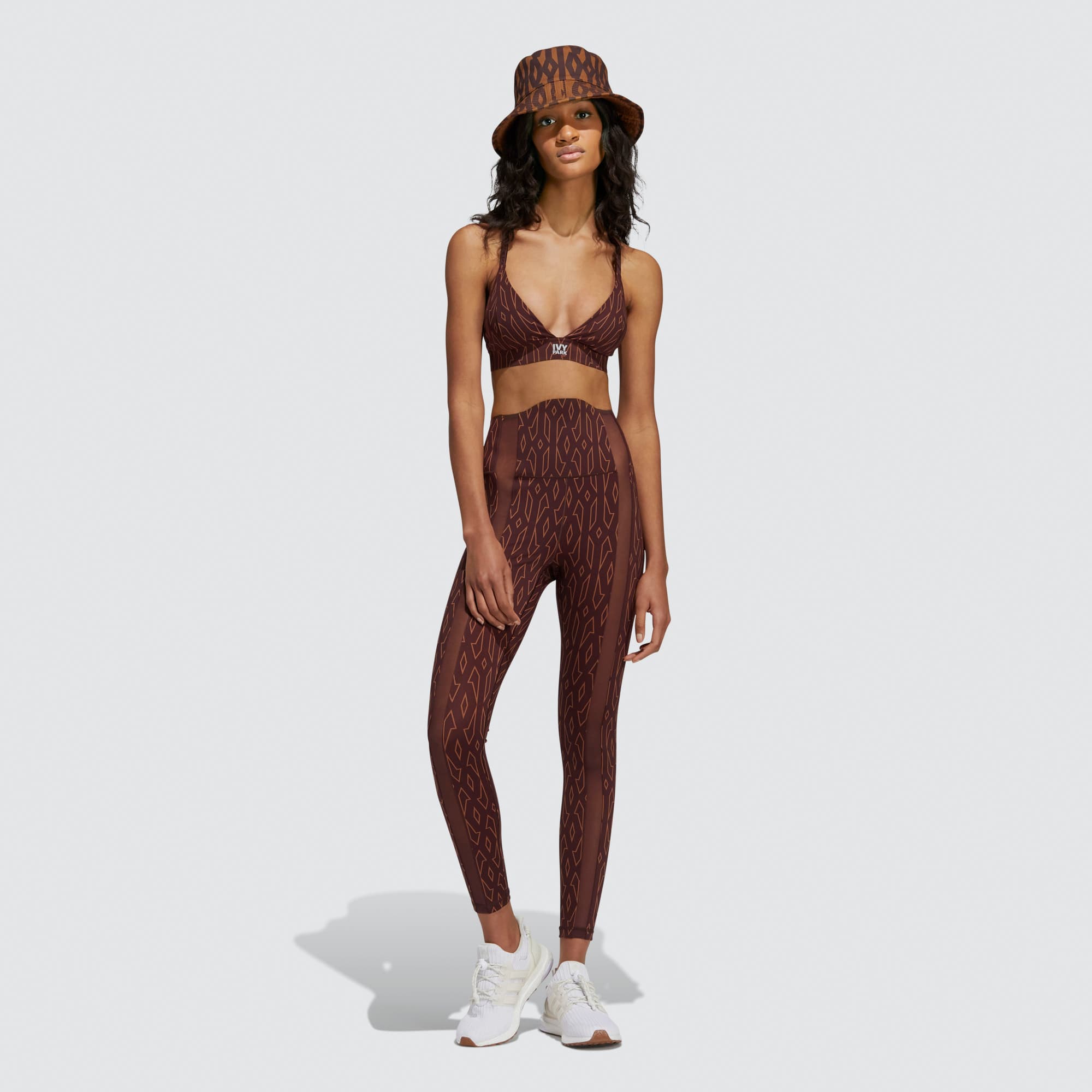 Adidas Ivy Park Low Support Triangle Bra Night Red/Wild Brown