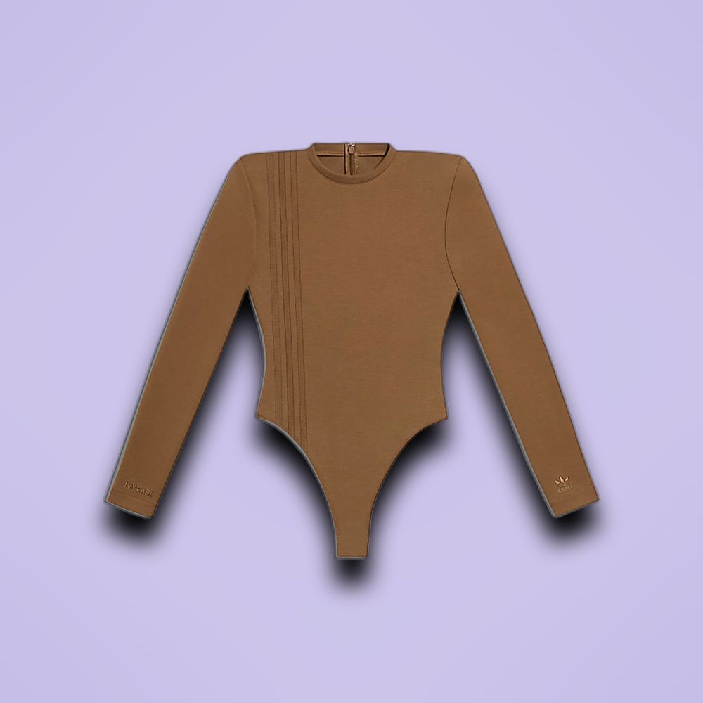 Adidas Ivy Park 3 Stripe Bodysuit Wild Brown