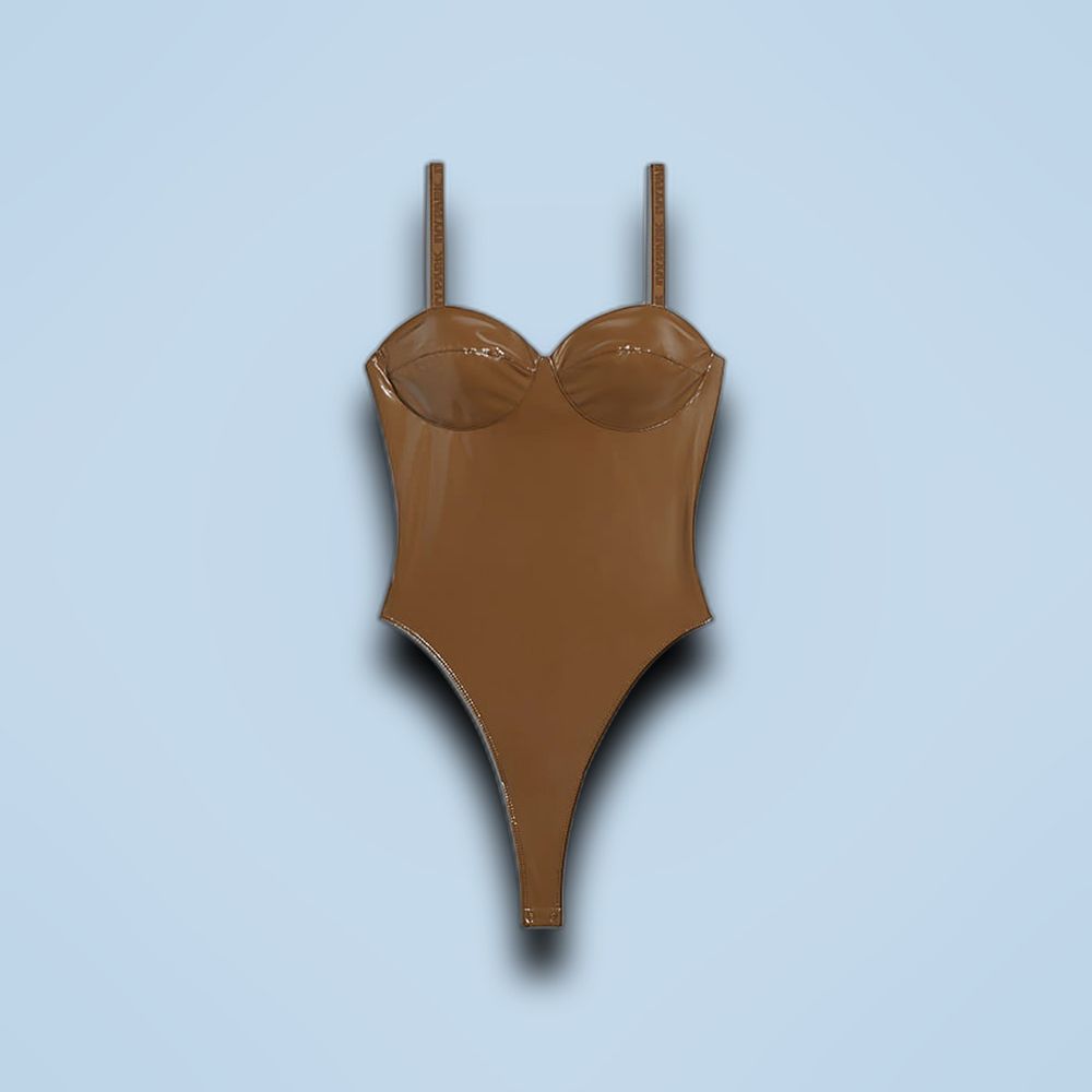 Adidas Ivy Park Latex Bodysuit Wild Brown