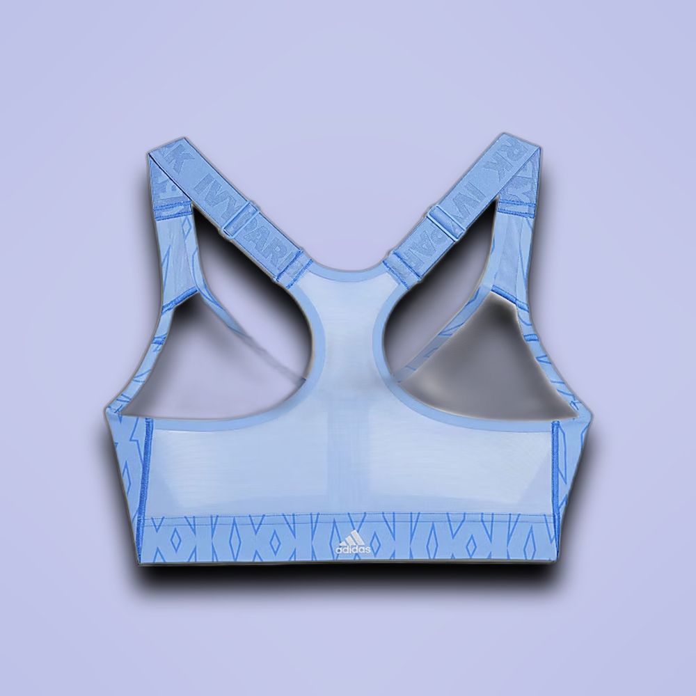 Adidas Ivy Park Monogram Cutout Bra Light Blue — main view