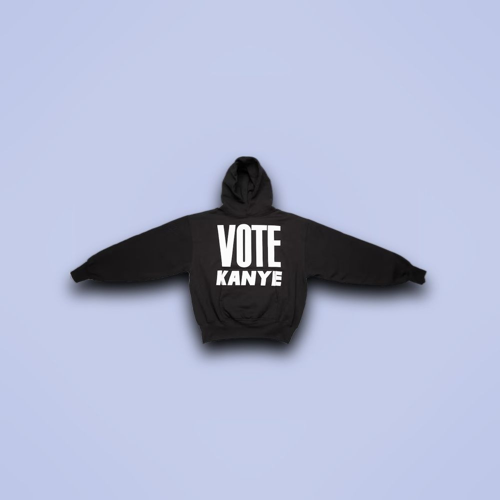 Vote Kanye Hoodie Black — main view